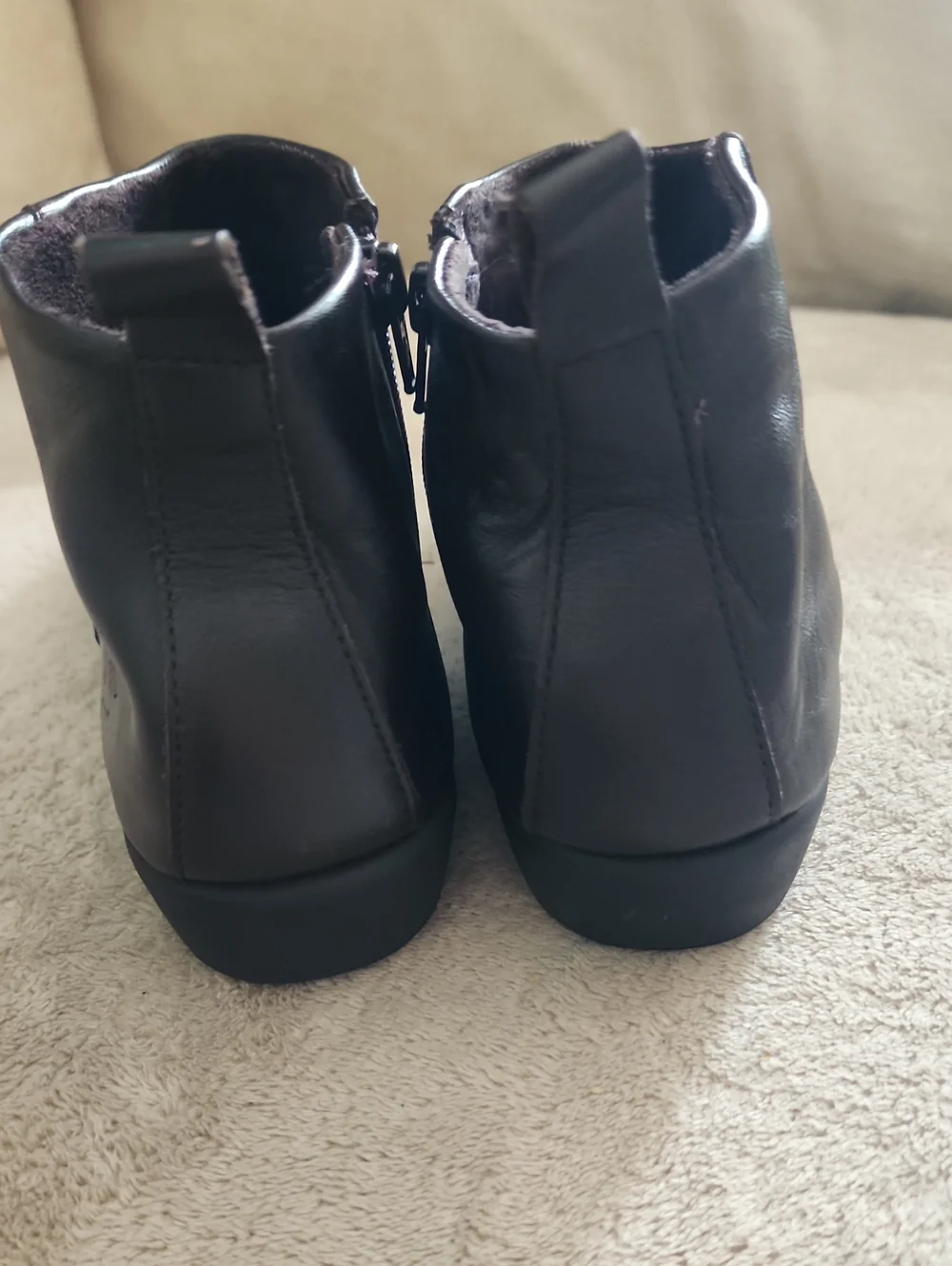 Classic Black Leather Ankle Boots